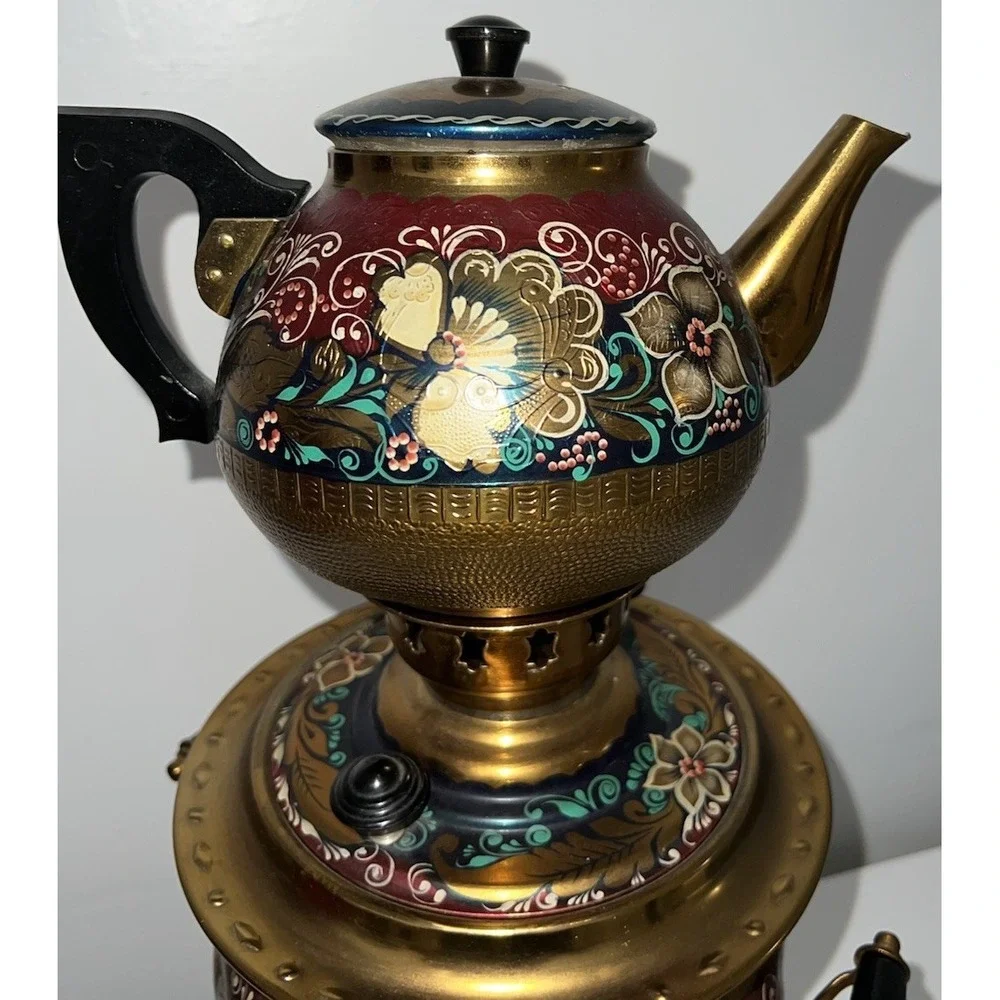 (17)Vtg 1990's Russian Electric Kettle/Tea Pot - Russian Samovar With Cord